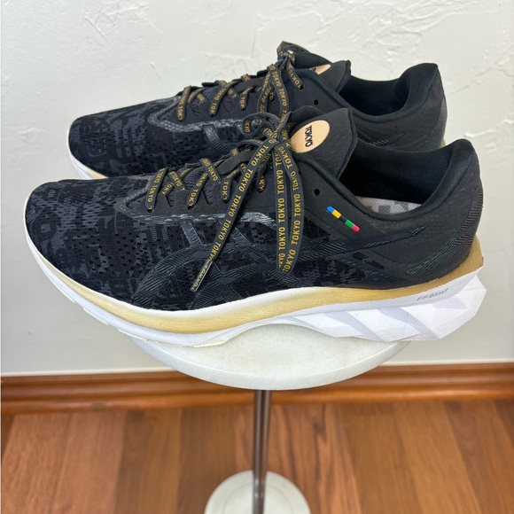 ASICS Tokyo Running Shoe Sneaker Black Orange Workout Athleisure Women's Size 9 - Picture 4 of 12